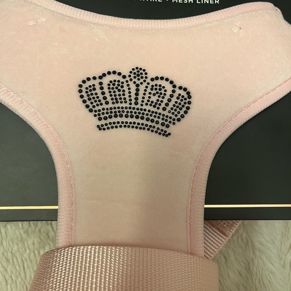 JUICY COUTURE LARGE DOG HARNESS BLACK W/ RHINESTONES NWT! - Picture 3 of 9